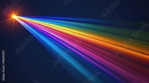 Visible light diagram. Color electromagnetic spectrum, light wave frequency. Educational school physics vector background. Illustration of spectrum diagram rainbow, infrared and electromagnetic