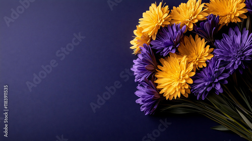 Abstract floral composition on a dark background