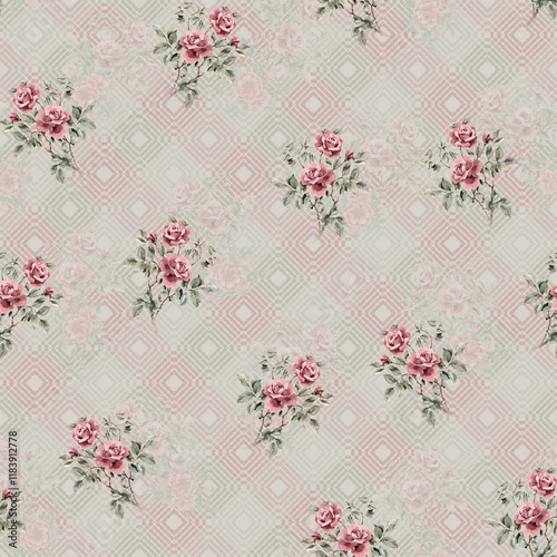 abstract allover seamless background pattern and wallpaper with stylist blur wave lining texture masking for graphic and digital textile printing card design cover , geometric seamless patterns