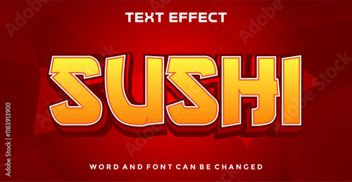Sushi editable text effect