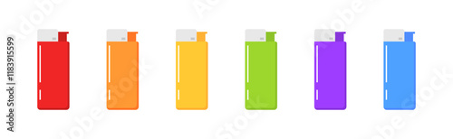Lighter set icons. Flat style. Vector icons.