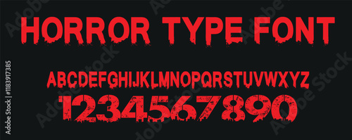  Horror dark lettering tattoo vector type font. grunge style Y2k type font with gothic pank rock and blood style signs and symbols. scary tattoo font vector icon