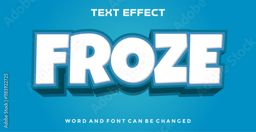 Froze editable text effect
