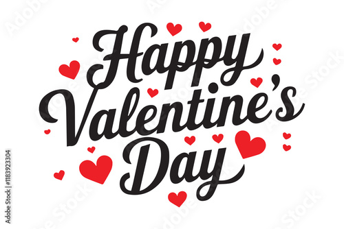 Happy valentine's day calligraphy vector