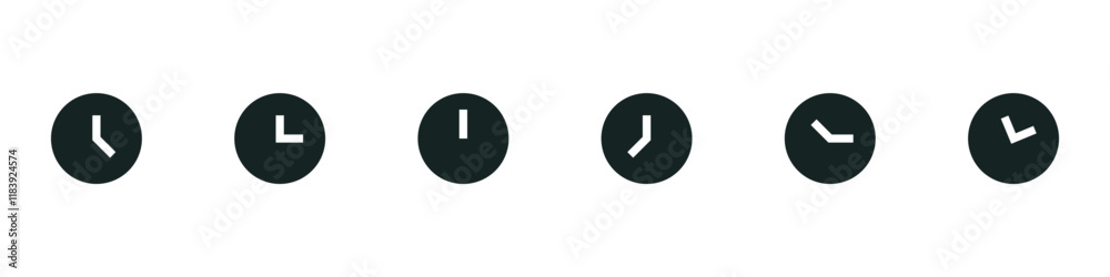 time and clock icons set in flat style, timer symbol watch later sign in filled, line, outline icon for ui apps and website time and clock icons set in flat style, timer symbol watch later sign in filled, line, outline icon for ui apps and website