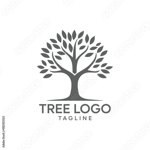 vector black tree of live icon on white background