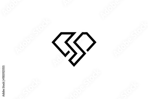 Simple Diamond Letter S Logo Design vector 