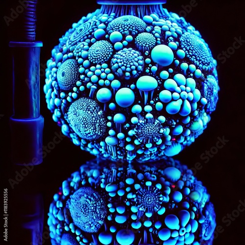 Blacklight Objects that fluoresce under blacklight create a surr photo