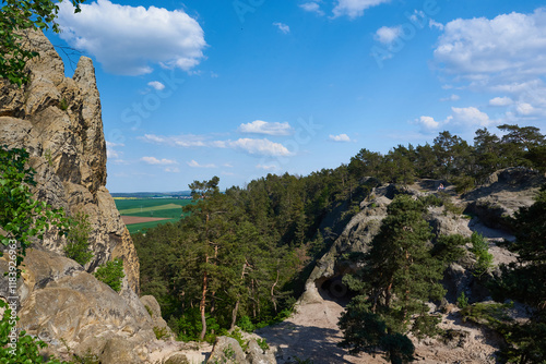 Teufelsmauer ( Harz ) mit Hamburger Wappen bei Timmenrode	 photo