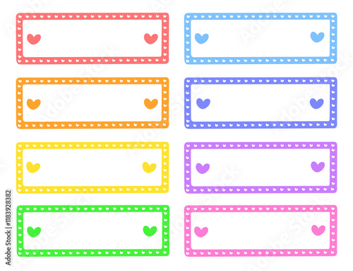 하트 유치원 이름표 스티커(kindergarten heart name tag sticker)
