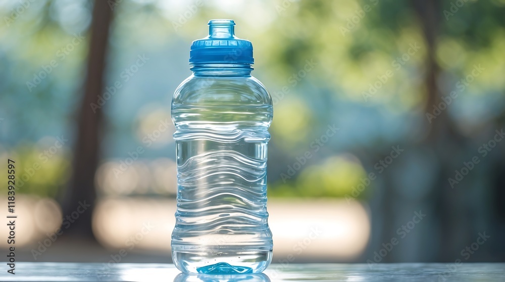 Refreshing Hydration: A Bottle of Water in Nature Refreshing Hydration: A Bottle of Water in Nature
