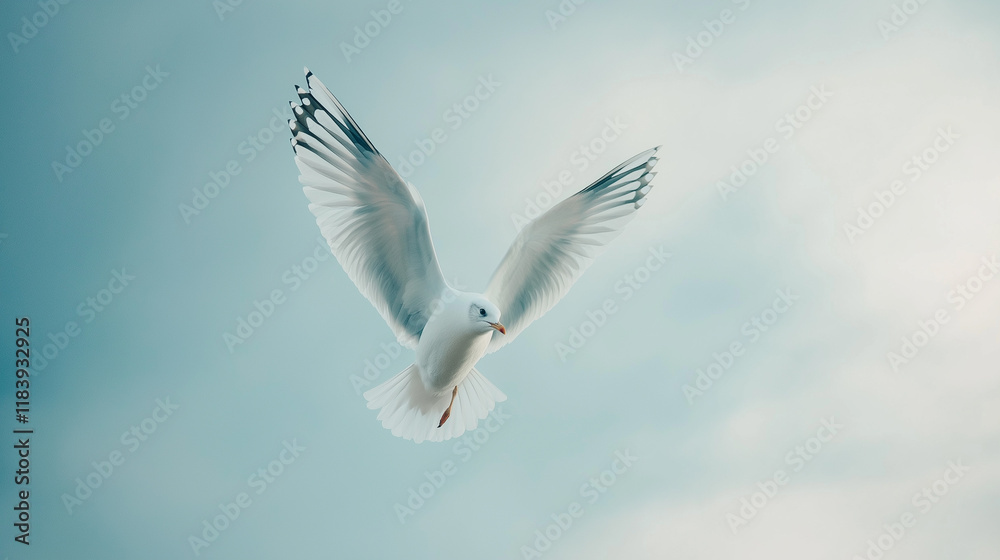 Obraz premium Sea gull in flight.