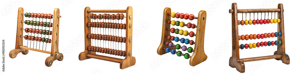 Abacus – An ancient tool used for counting and arithmetic calculations. Isolated on Clear White Background Highly Detailed Abacus – An ancient tool used for counting and arithmetic calculations. Isolated on Clear White Background Highly Detailed