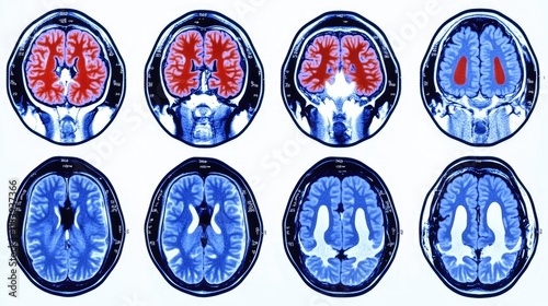 Series of detailed brain scans showing anatomical structures