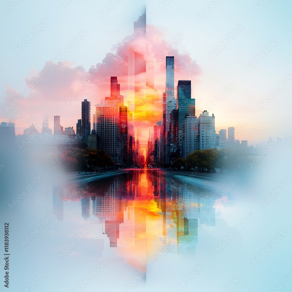 Fototapeta premium Mesmerizing holographic foil motif with a spellbinding iridescent effect prismatic chromatic displays hypnotic symmetrical patterns radiant multi colored luminescence mind bending light diffractions