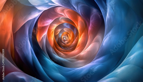 Colorful swirling vortex tunnel abstract background design
