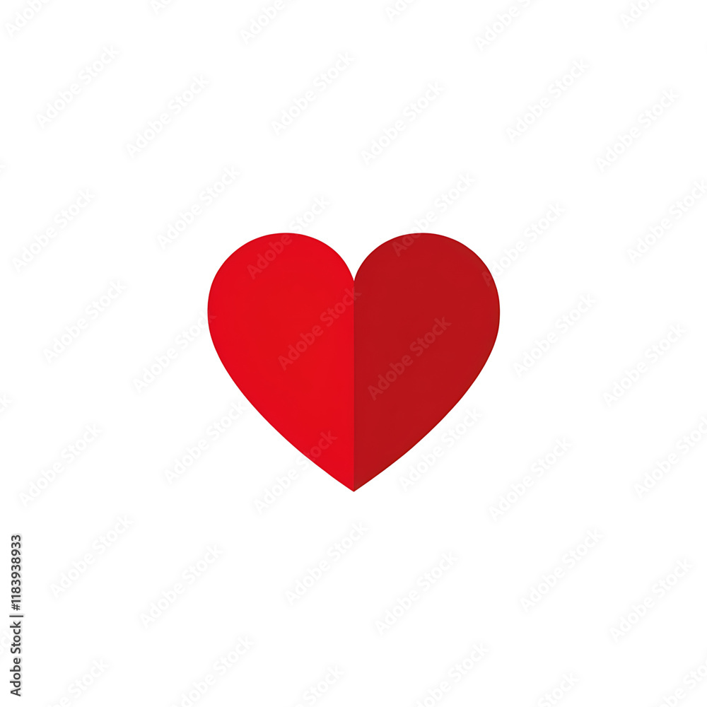 Red Heart Symbol on Transparent Background for Love and Romance Concepts Red Heart Symbol on Transparent Background for Love and Romance Concepts