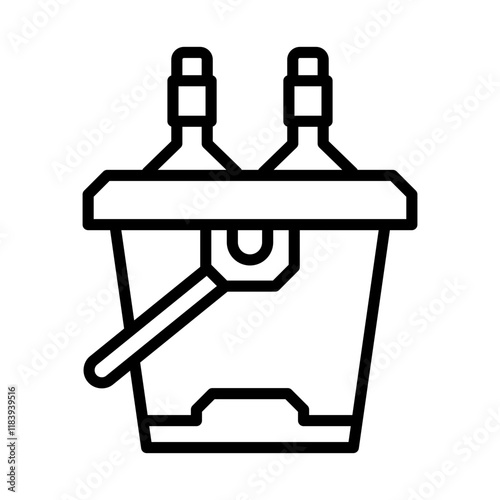 ice bucket and bottle