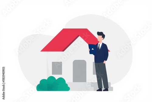  real estate agent shows the house
