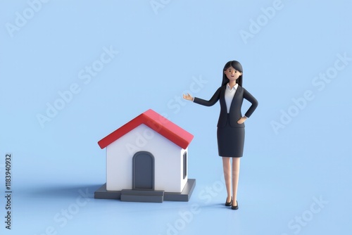 real estate agent shows the house