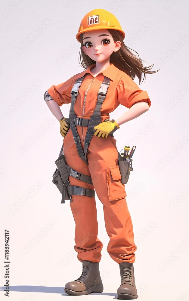 Confident Female Engineer Studio Portrait. Confident Female Engineer Studio Portrait.