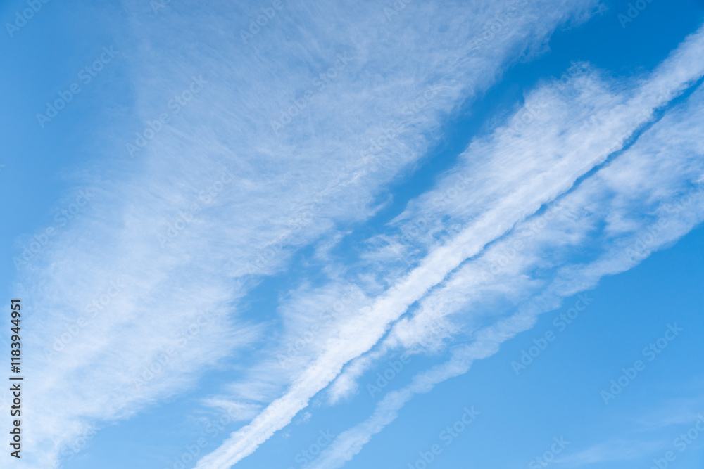 Clear blue sky with white cloud background Clear blue sky with white cloud background