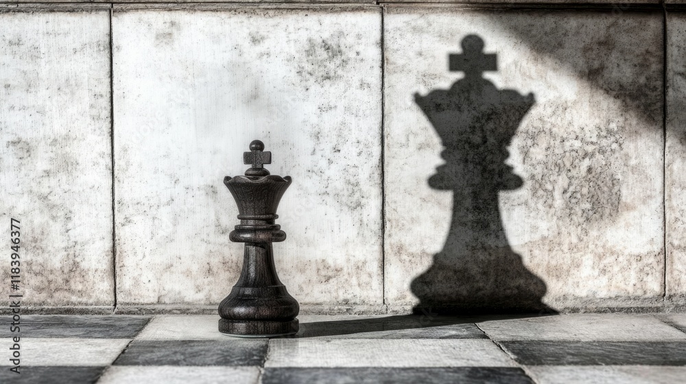 Obraz premium shadow of chess piece