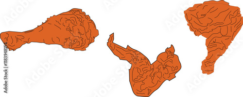 the illustration of the crispy fried chicken.
