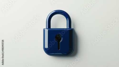 Free Download Close-up of a shiny blue padlock on a white background. - GFXLoad