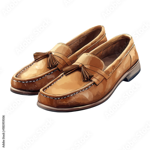 Tassel Loafers on White, elegant loafers featuring decorative tassels, set against a clean white backdrop for a modern aesthetic