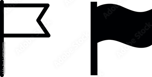 Vibrant Flag Vector Icon Set for National and International Designs