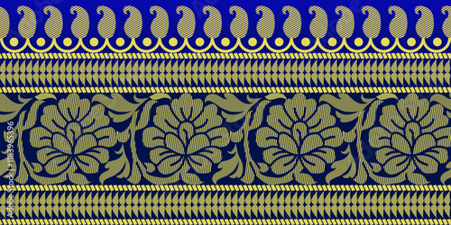 beautiful graphic saree design and this sari design is in Indian style which is for textile fashion industry and it can be used as wallpaper backdrop and website bg this style is originated in india 