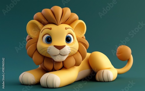 cute 3d lion photo