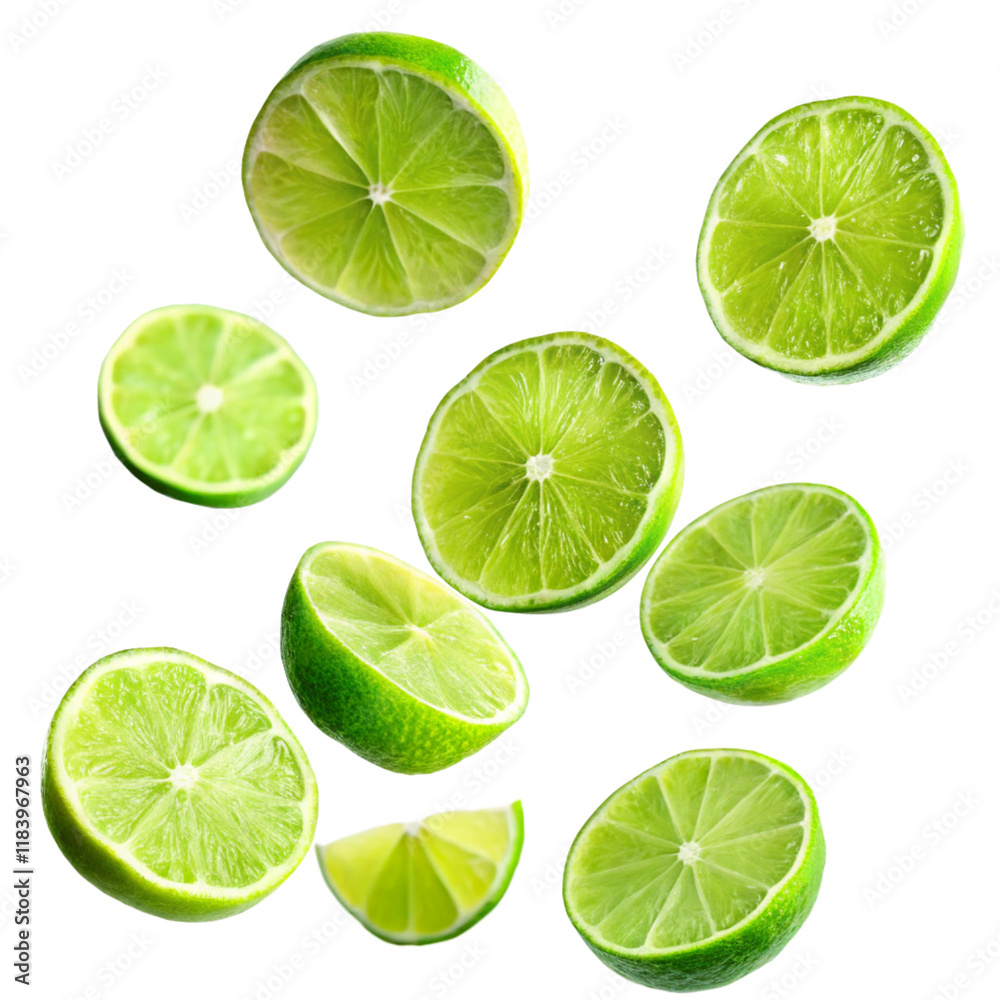 Juicy Limes Falling Refreshing Citrus Burst Juicy Limes Falling Refreshing Citrus Burst