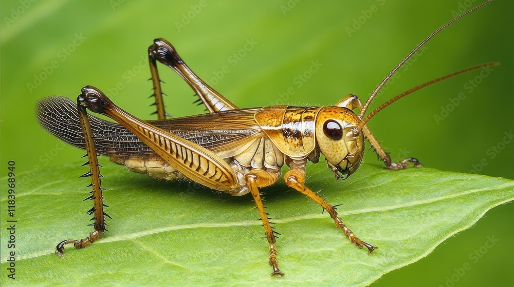 Close-up Photography of a Grasshopper on a Leaf Close-up Photography of a Grasshopper on a Leaf