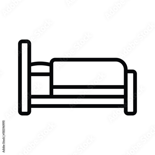 Cozy bed vector symbolizing relaxation and spa treatments