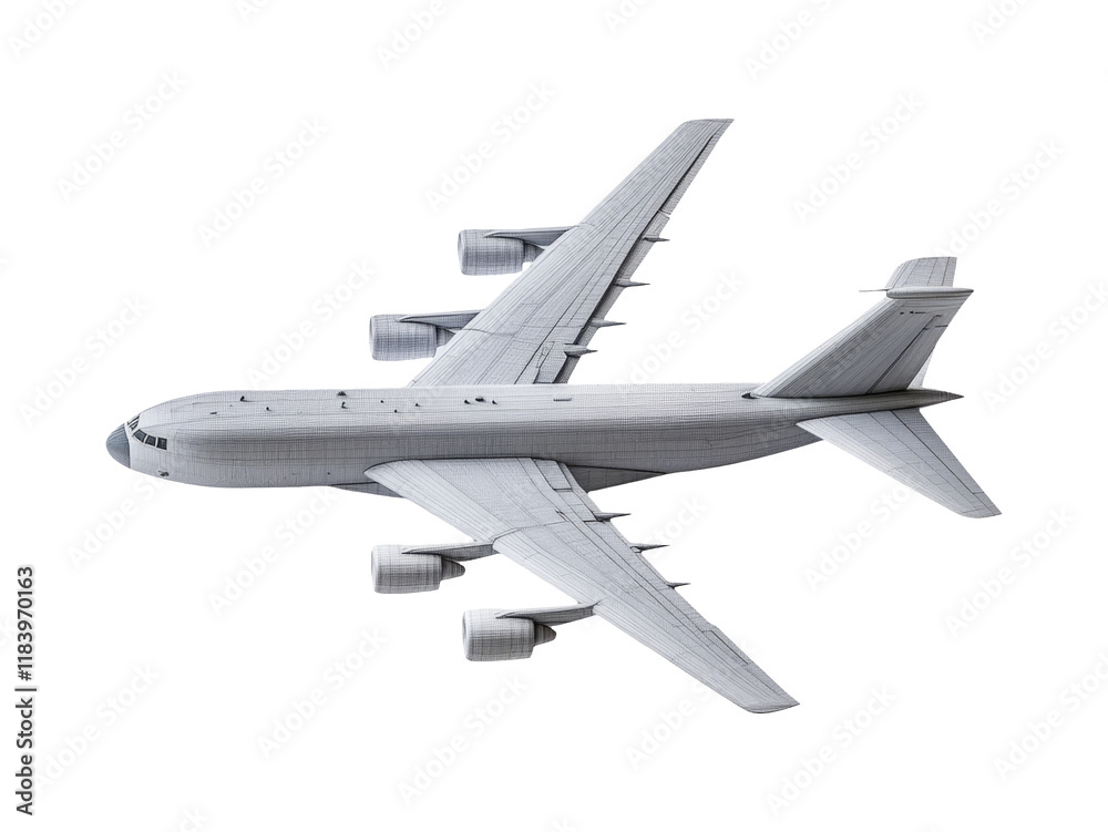Simple 3D Aircraft Model Made with Plasticine on Transparent Background Simple 3D Aircraft Model Made with Plasticine on Transparent Background