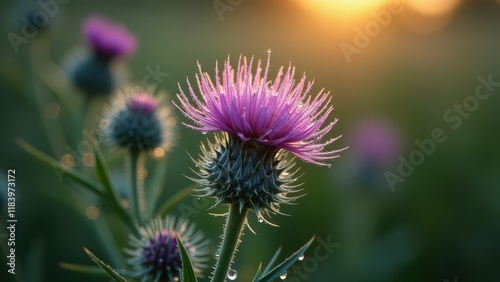Delicate Purple Flower in a Tranquil Natural Setting

