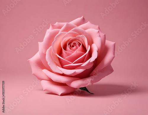 A smooth rose pink surface with soft reflections.