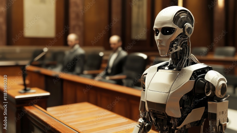 Fototapeta premium artificial intelligence and the concept of justice
