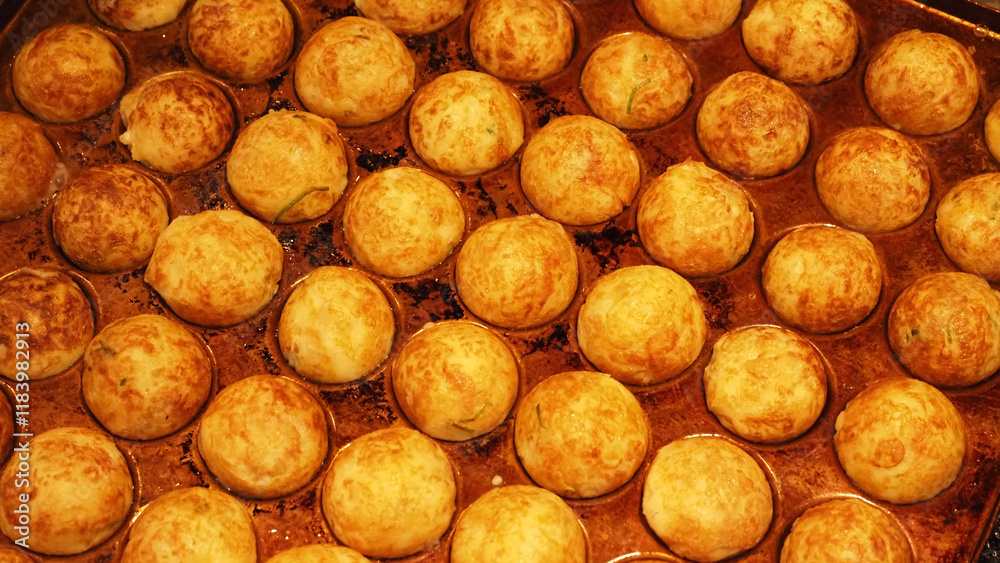 Fototapeta premium Takoyaki known as street food in osaka japan