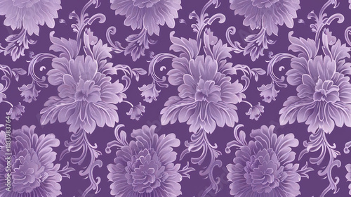 Wallpaper Mural purple violet floral pattern wallpaper Torontodigital.ca