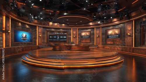 Nuvolari Virtual Studio Set Design: A Luxurious and Modern Broadcast Space