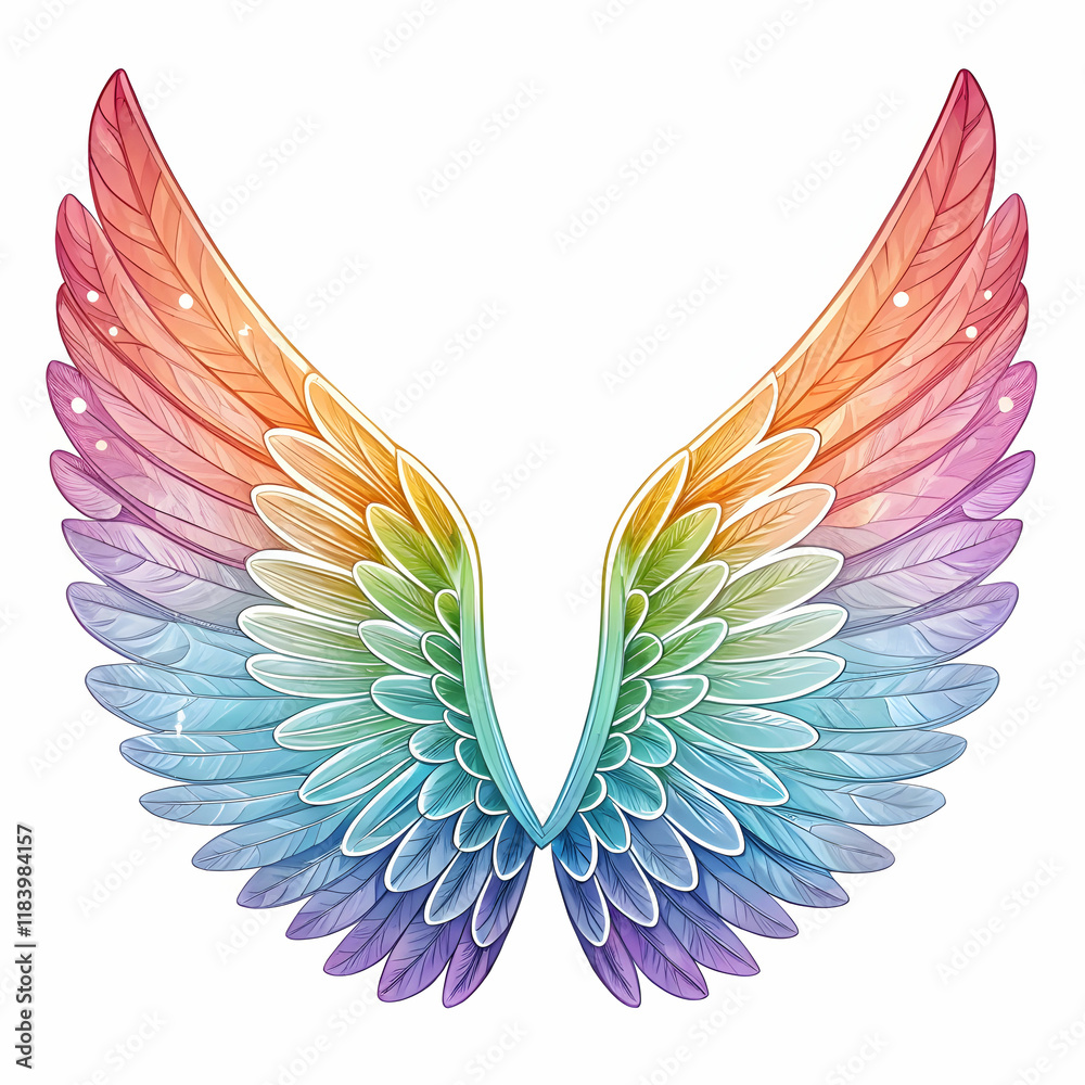 Obraz premium color wing transparent set