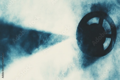Blue abstract cloud shadow art