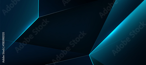 blue abstract background, polygon elegant background and banner business product present