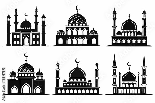 illustration of a mosque silhouette 