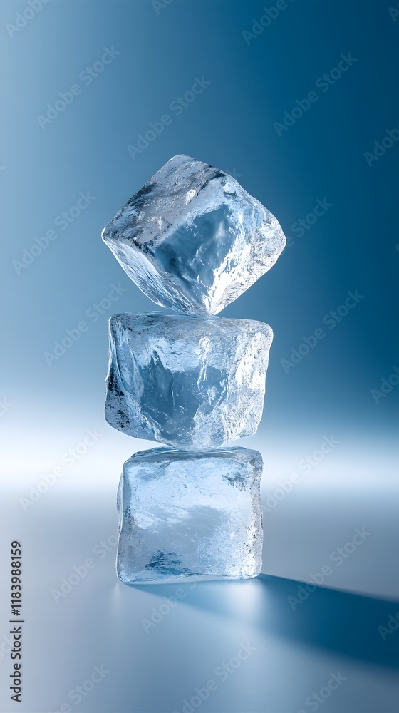 Stacked Ice Cubes Stacked Ice Cubes