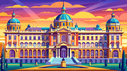Stunning royal palace building design captured in grand historical architecture pictures