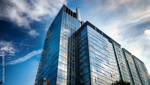 Tower 185 office building Tower 185, Gallus, Frankfurt am Main, Hesse, Germany, Europe photo